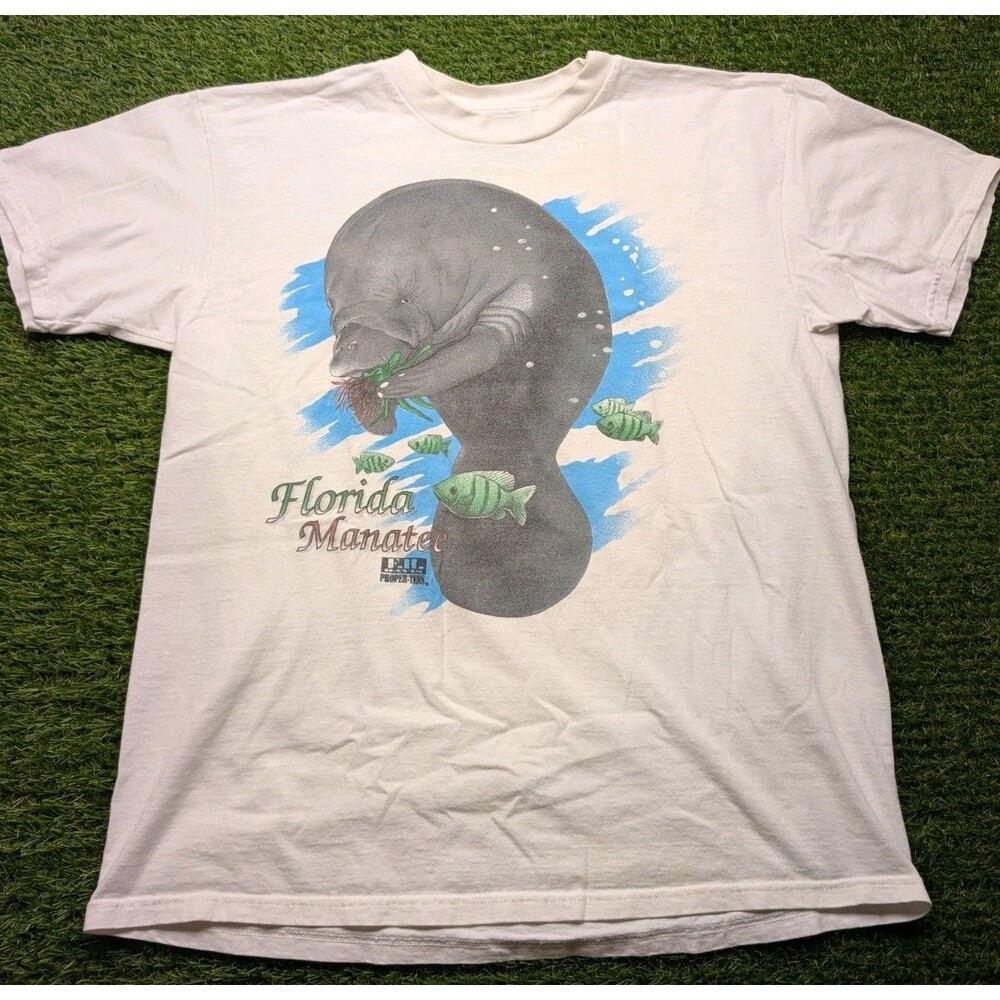 Lee Vintage Florida Manatee Marine  Graphic Souvenir T-Shirt Large
